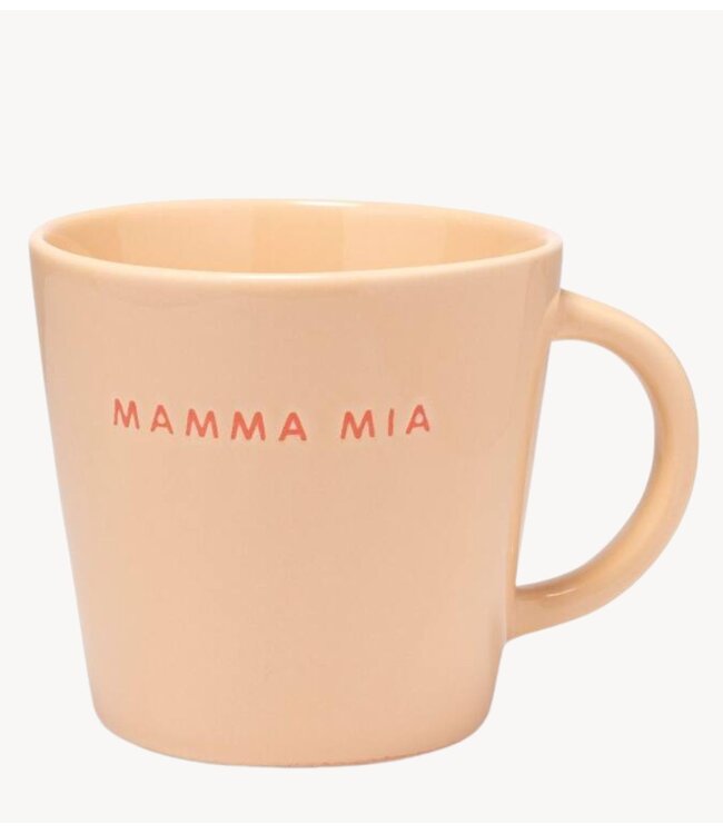 Vondels Mok  Ceramic cappuccino cup MAMMA MIA camel 250ml camel