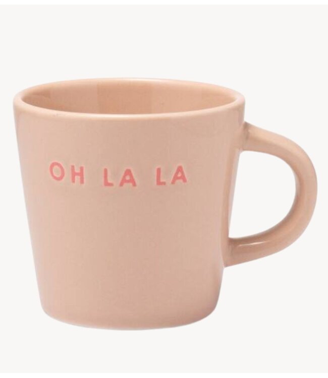Vondels Mok Espresso cup ceramic OH LA LA beige 80ml beige