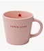 Vondels Mok Cappuccino cup ceramic SUPER STAR pink 250ml pink