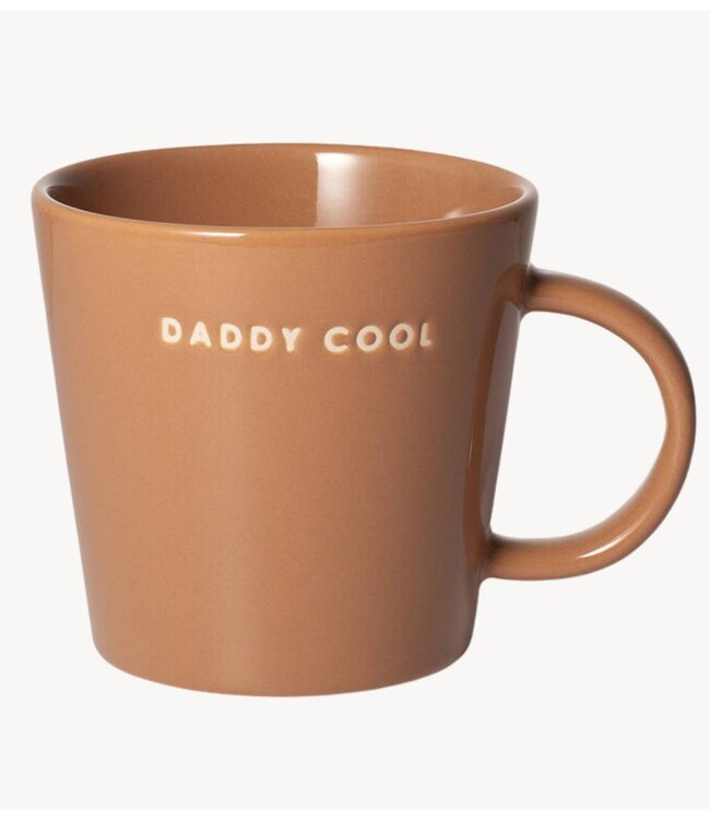 Vondels Mok Tea cup ceramic DADDY COOL terracotta 350 ml terracotta