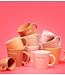 Vondels Mok Cappuccino cup ceramic LOVE YOU pink 250ml pink