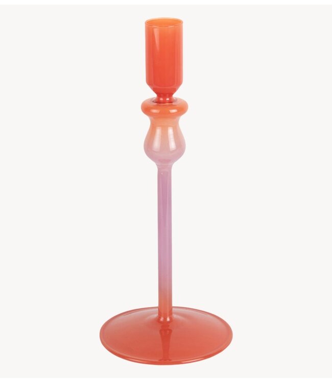 Kklup Home Selection Kaarsenhouder Candle Holder Duo Colores Medium Bright orange