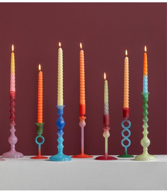 Kklup Home Selection Kaarsenhouder Candle Holder Duo Colores Medium Bright orange