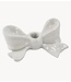 Kaarsenhouder Candle Holder- Bow- Ceramic-White- 18x9x7 cm