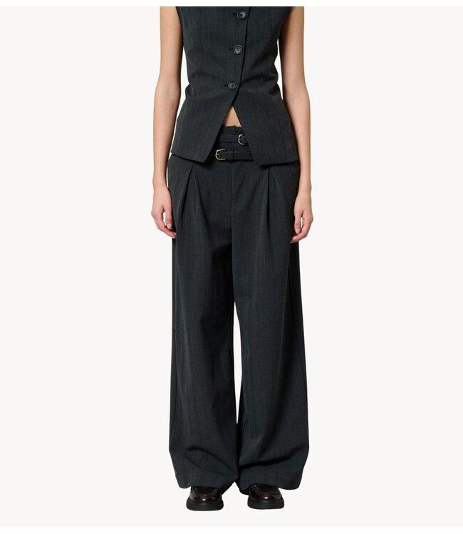 My Essential Wardrobe Broek MWLuna High Wide Pant Asphalt Long