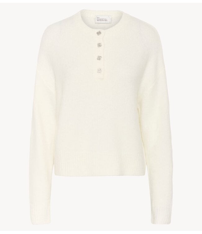 My Essential Wardrobe Trui MWEllie Knit Pullover Snow White