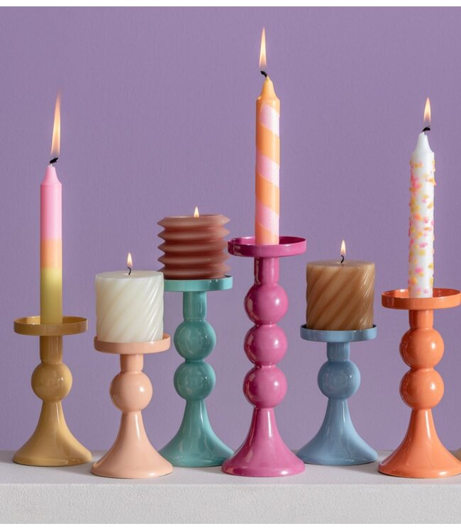 Kaarsenhouder Candle Holder Funky Small bright yellow