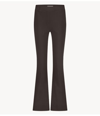 Studio Anneloes Broek Flair long bonded trousers espresso