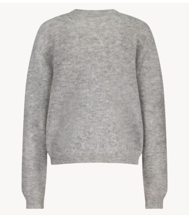 Studio Anneloes Vest Bibi mohair cardigan grey melange