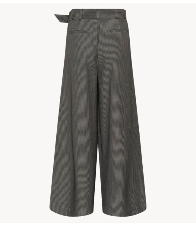 My Essential Wardrobe Broek 23 THE PINSTRIPED HIGH PANT grey melange