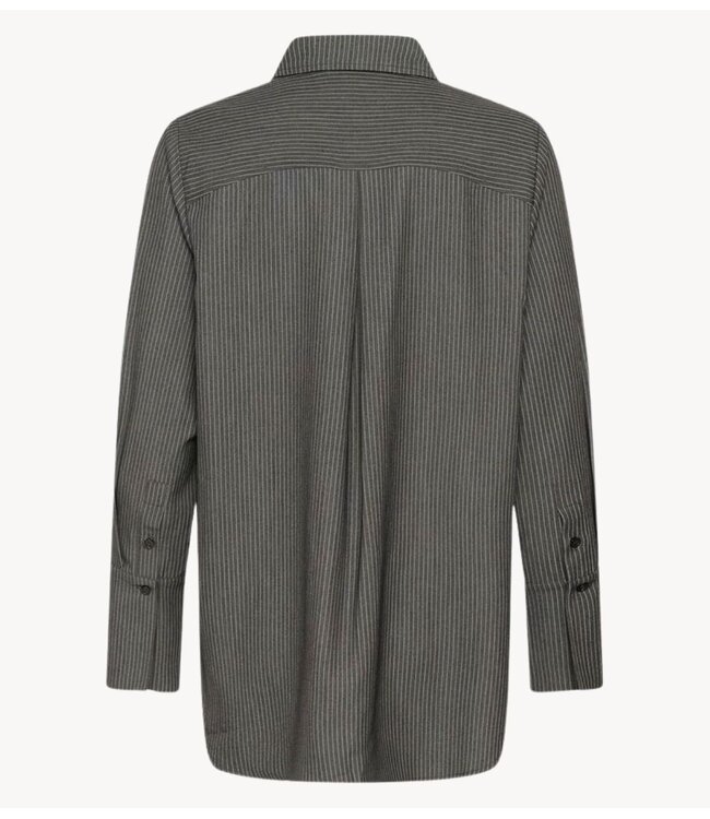 My Essential Wardrobe blouse22 THE PINSTRIPED SHIRT grey melange