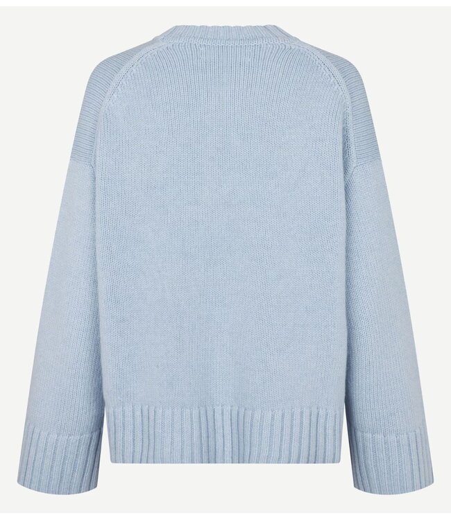 Samsøe Samsøe Trui SAKEIKU SWEATER CASHMERE BLUE