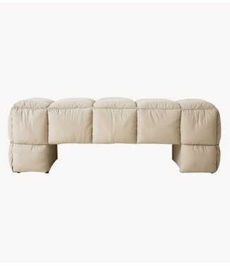 HKLIVING Bankje Puffy lobby bench, pebble