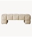 HKLIVING Bankje Puffy lobby bench, pebble