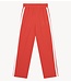 Alix The Label Broek ladies woven strass stripe pants bright red