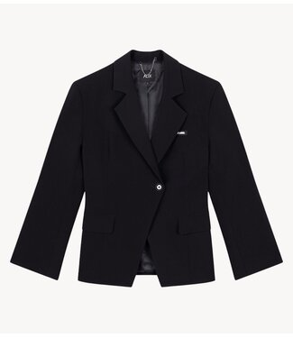 Alix The Label Blazer ladies woven fitted blazer black