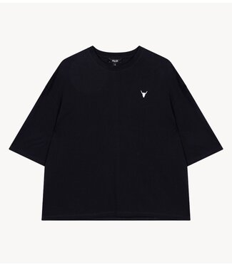 Alix The Label T-shirt ladies knitted bull t-shirt black