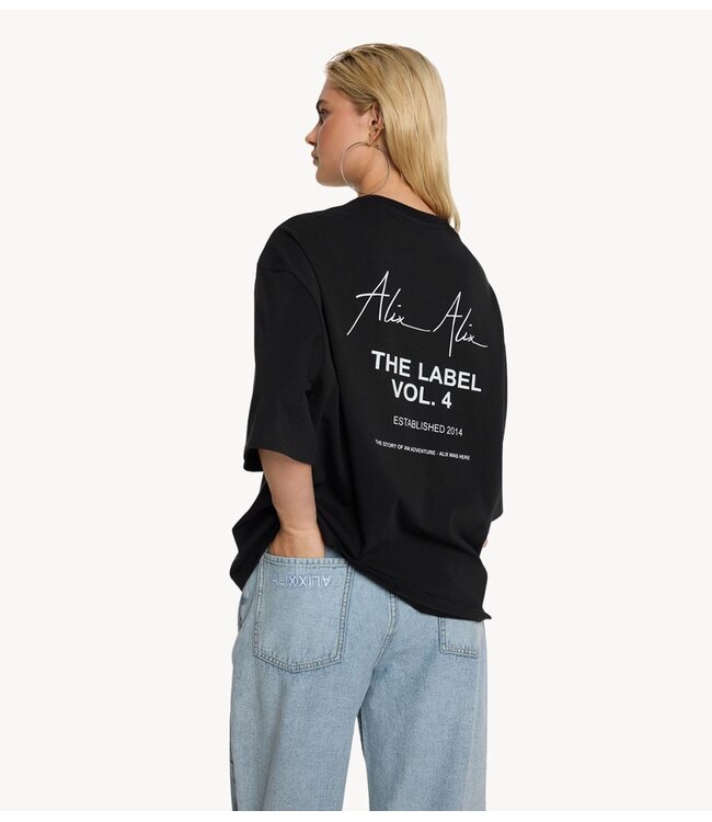 Alix The Label T-shirt ladies knitted bull t-shirt black