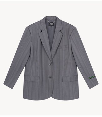 Alix The Label Blazer ladies woven structured blazer medium grey