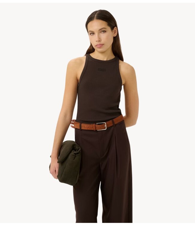 Gestuz Top GZdrew rhinestone logo tank mole