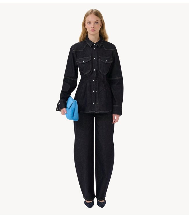 Gestuz Jeans GZmae HW barrel jeans dark blue R 32