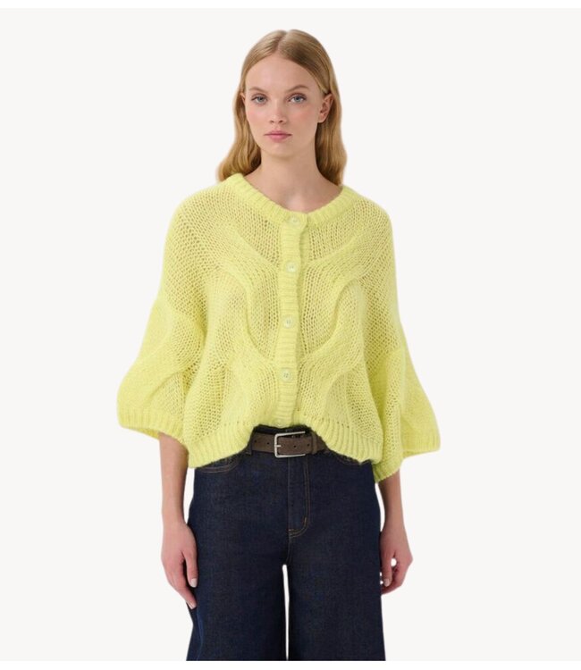 Gestuz Vest GZzenia cardigan luminary green