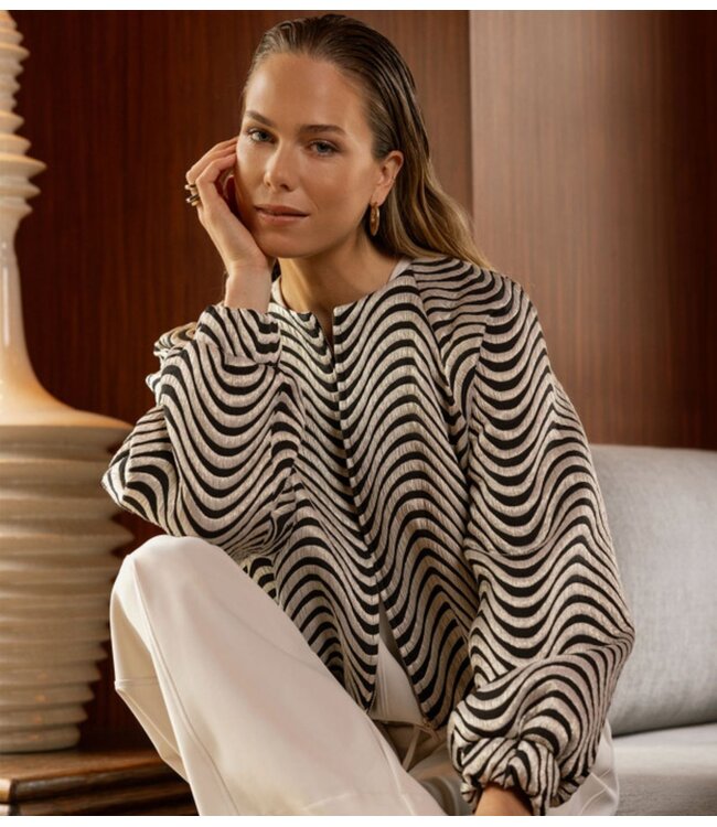 Studio Anneloes Jacket Luun wave bomber jacket black/kit