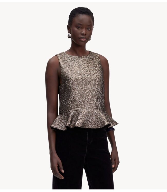 EDITED Top Freya Top Gold Jacquard