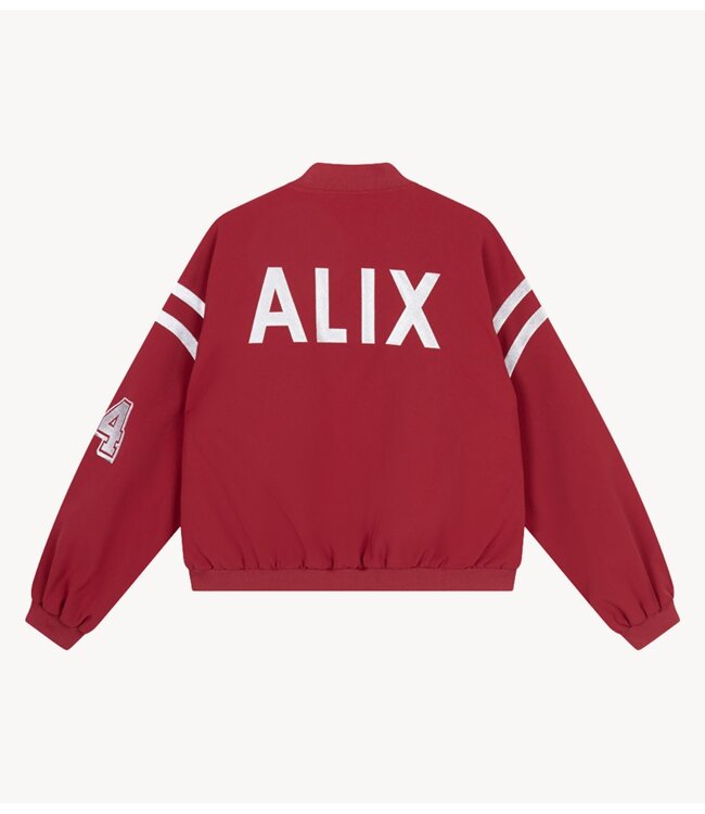 Alix The Label Jack ladies woven tape jacket bordeaux