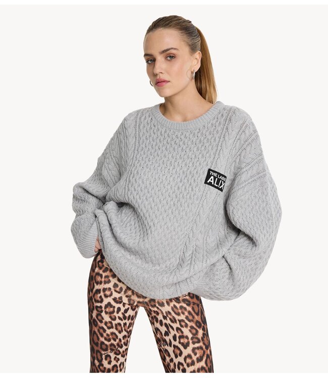 Alix The Label Trui ladies knitted cable pullover