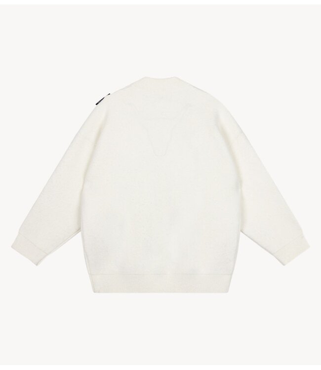 Alix The Label Vest ladies knitted heavy cardigan ecru