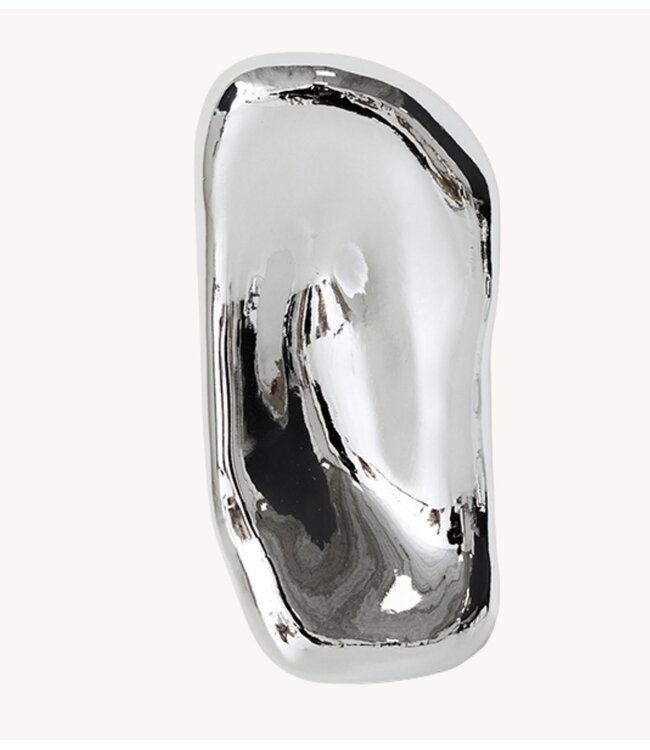 HKLIVING Wanddecoratie Glass sculpture chrome, no. 4