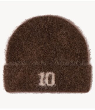 10DAYS Muts hairy knit beanie dark truffle
