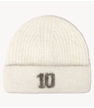 10DAYS Muts hairy knit beanie ecru
