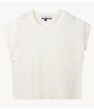 10DAYS Trui sleeveless knit sweater ecru