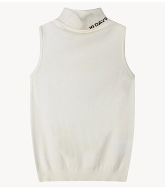 10DAYS Gilet knit singlet ecru