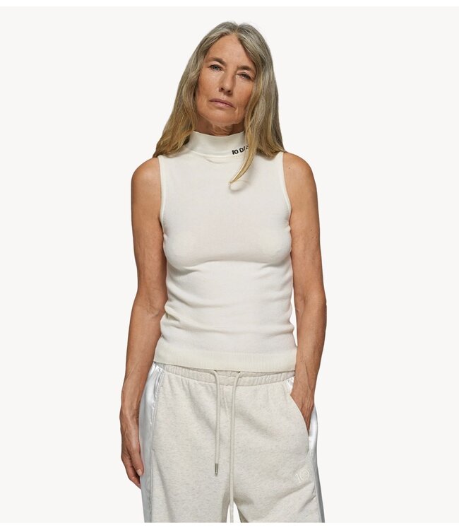 10DAYS Gilet knit singlet ecru
