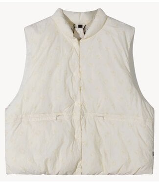 10DAYS Vest padded vest monogram pearl