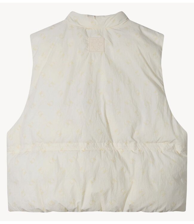 10DAYS Vest padded vest monogram pearl