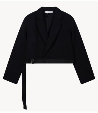 10DAYS Blazer belted blazer crepe black