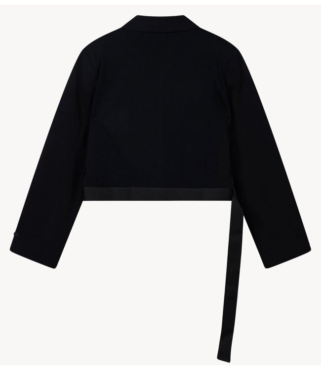10DAYS Blazer belted blazer crepe black