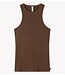 10DAYS Top tank top pearls dark truffle