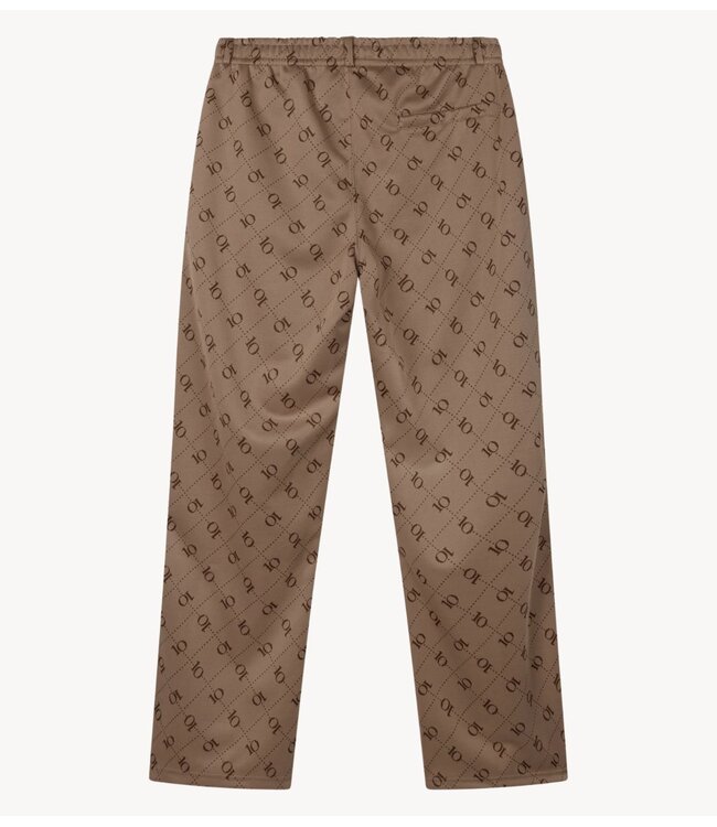 10DAYS Broek track pants monogram fudge