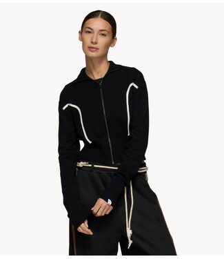 10DAYS Top slim knit cardigan black