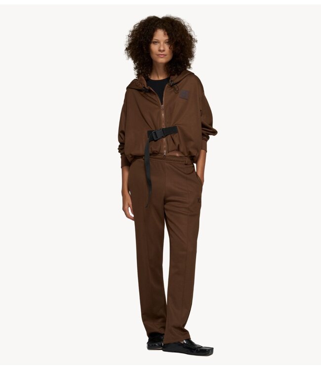 10DAYS Broek tapered track pants dark truffle