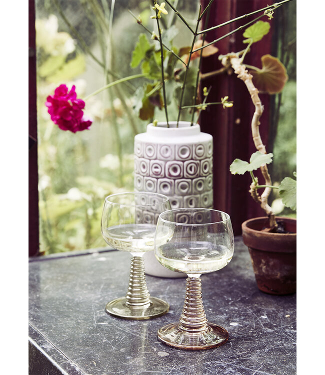 HKLIVING Wijnglas swirl nude