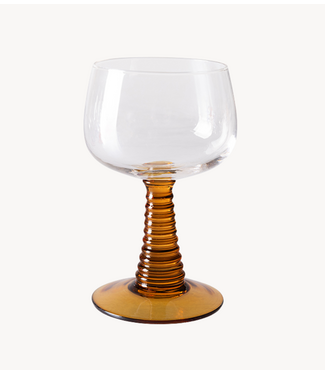 HKLIVING Wijnglas swirl high ochre