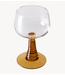HKLIVING Wijnglas swirl high ochre