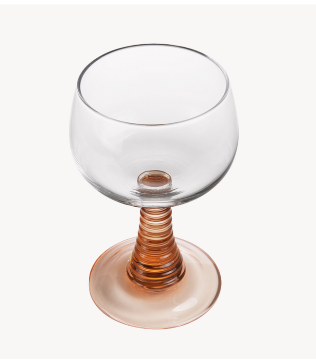 HKLIVING Wijnglas swirl nude