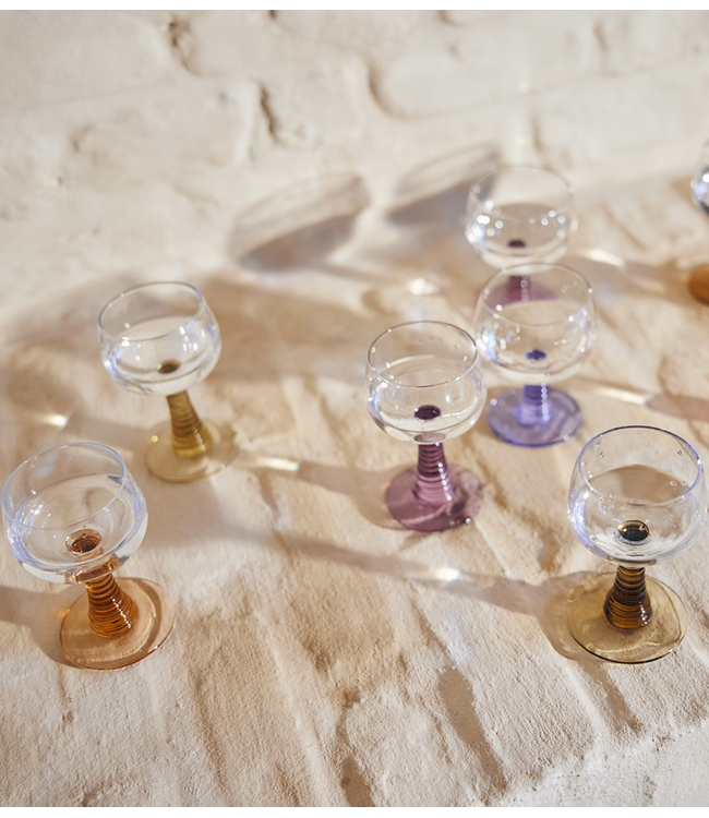 HKLIVING Wijnglas swirl nude